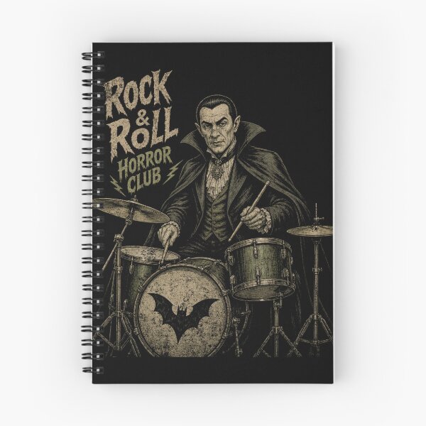 Item preview, Dracula Playing Drums - Rock & Roll Horror Club designed and sold by Nacho Average Designs.