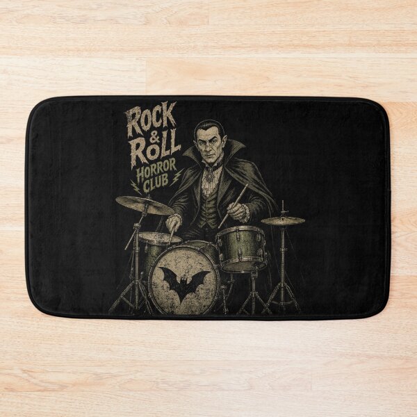 Item preview, Dracula Playing Drums - Rock & Roll Horror Club designed and sold by Nacho Average Designs.