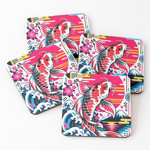 Item preview, Japanese Koi Fish – Modern Ukiyo-e Pop Art designed and sold by KASUMINK.