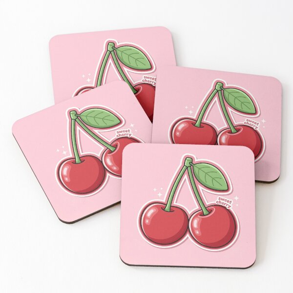 Item preview, sweet red shiny summer cherries designed and sold by StickItToo.