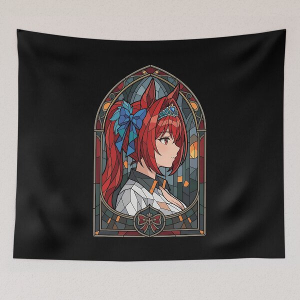 Item preview, Daiwa Scarlet Uma Musume Royal Red Stained Glass Portrait designed and sold by mildaclairmo.