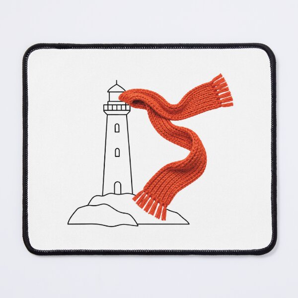 Item preview, Lighthouse with a Red Knitted Scarf designed and sold by knitcorner26.