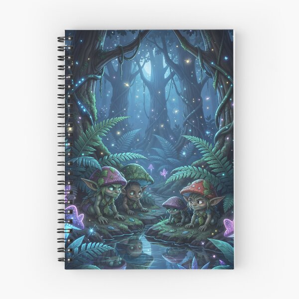 Item preview, Goblins Gather in a Bioluminescent Jungle designed and sold by Fanta-sticky.