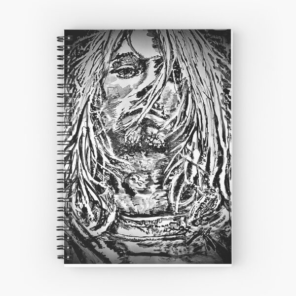 Item preview, Kurt Cobain Ink Portrait - Black and White Grunge Art designed and sold by Art by Fruitcake.