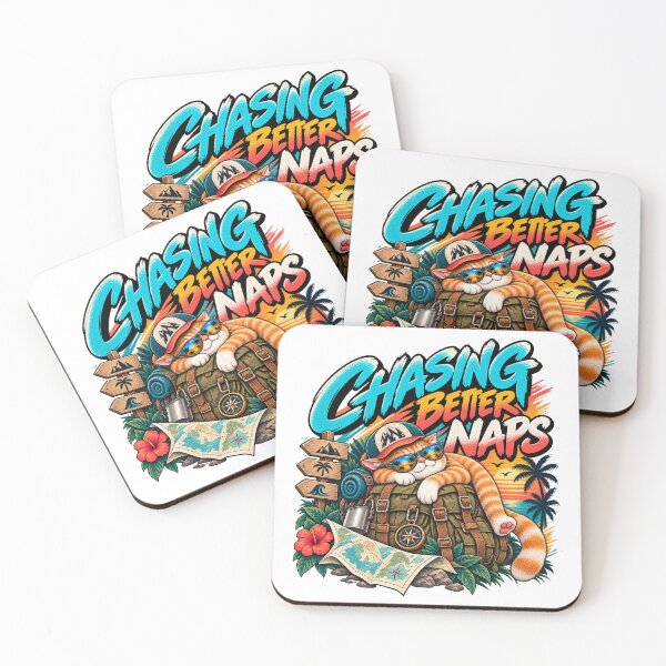 Item preview, Chasing Better Naps – Funny Travel Cat Adventure designed and sold by Ghostwave Atelier.