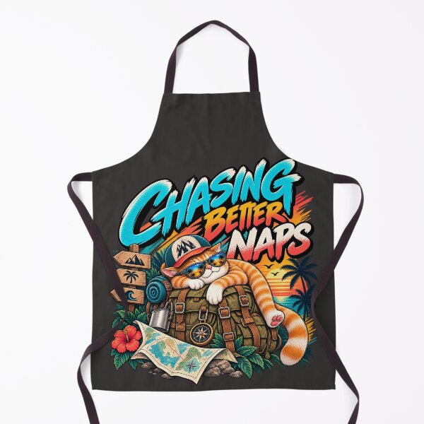 Item preview, Chasing Better Naps – Funny Travel Cat Adventure designed and sold by Ghostwave Atelier.