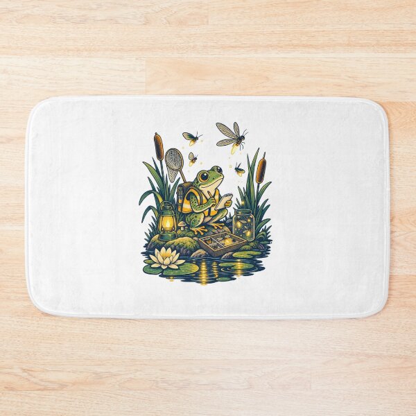 Item preview, Night Shift at the Pond Frog Field Notes Illustration designed and sold by QuietlyField.