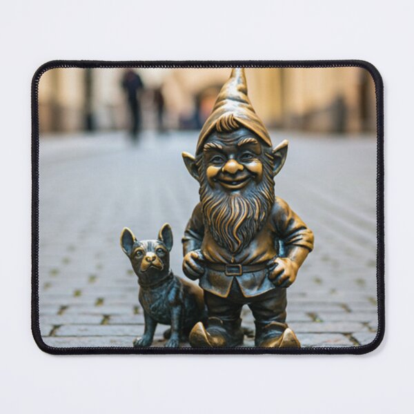 Item preview, Gnome With Dog Art Print – Dog Lover Gift, Poland Travel Decor designed and sold by Purrfecta.