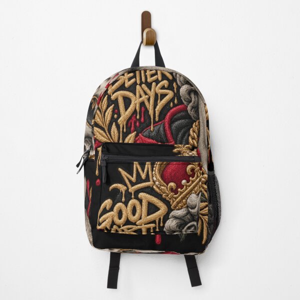 Item preview, Graffiti Statue Embroidery – Good Art Better Days Urban Streetwear Design designed and sold by Emoji Emblems.