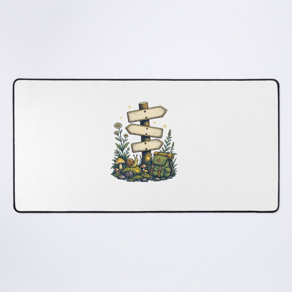 Item preview, Trail Marker for Lost Thoughts Whimsical Hiking Illustration designed and sold by QuietlyField.