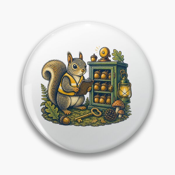Item preview, Emergency Acorn Reserve Funny Squirrel Illustration designed and sold by QuietlyField.