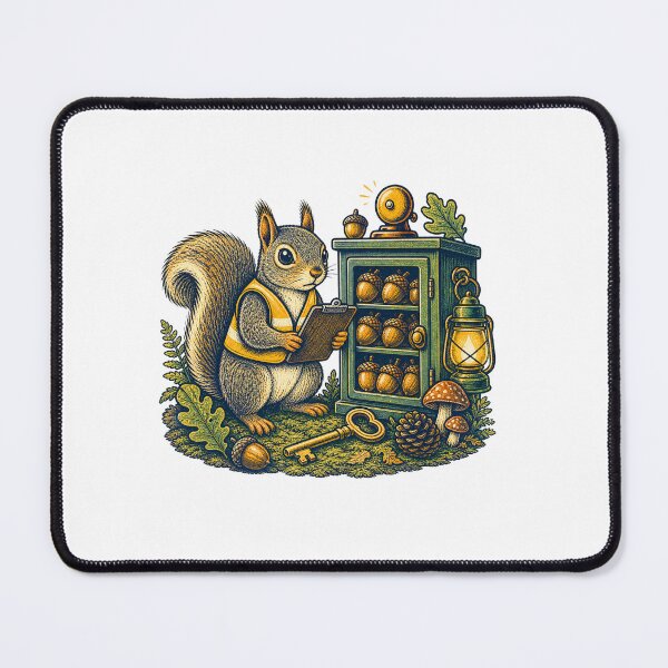 Item preview, Emergency Acorn Reserve Funny Squirrel Illustration designed and sold by QuietlyField.