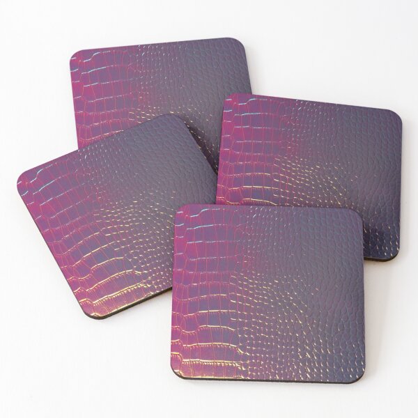 Item preview, Iridescent Reptile Texture – Pink Purple Holographic Skin designed and sold by destelloacido.