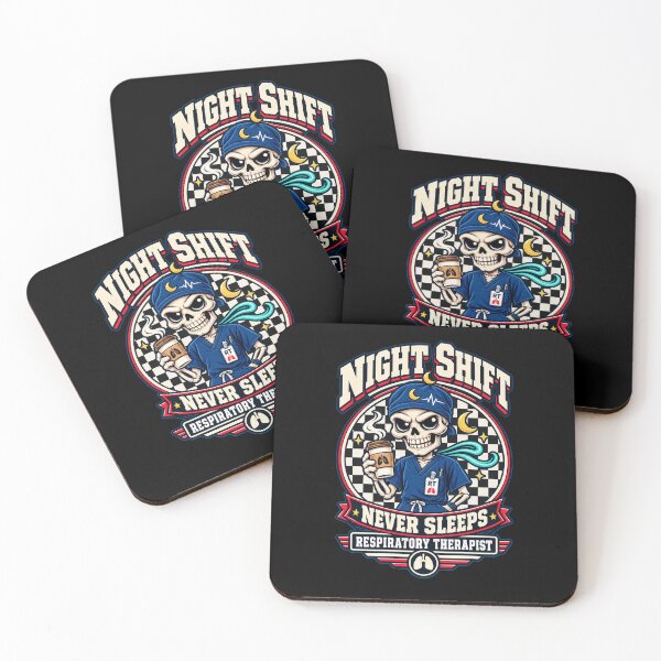 Item preview, Night Shift Respiratory Therapist Skull Skeleton Checkered Halloween RT Design designed and sold by ClinicalHubs.