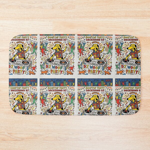 Item preview, Dachshund Vinyl DJ designed and sold by PictoVibe.