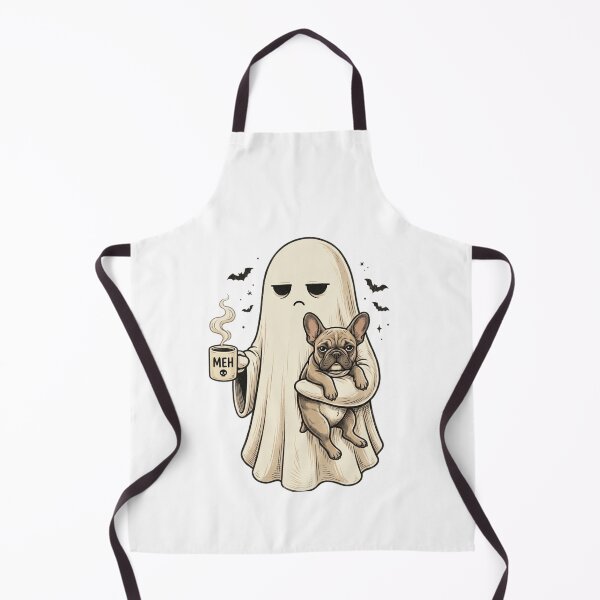 Item preview, Bored Ghost Holding Cute French Bulldog: MEH Coffee Mug Spooky Aesthetic designed and sold by DijaMar.