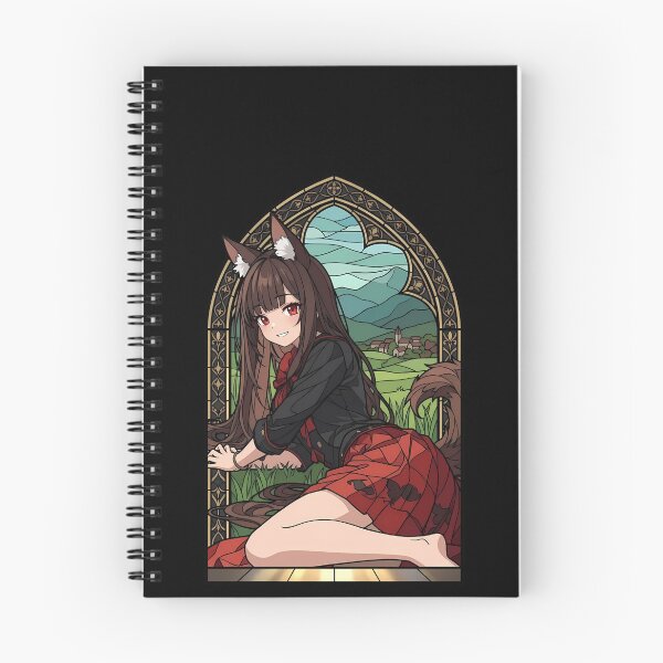 Item preview, Holo Spice and Wolf Countryside Stained Glass Portrait designed and sold by mildaclairmo.