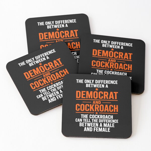 Item preview, Difference Between Democrat Cockroach Political Satire designed and sold by JaredDeShop.