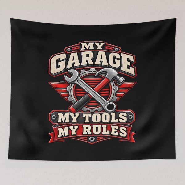 Item preview, My Garage My Tools My Rules Vintage Mechanic Handyman designed and sold by Photo-Sphere101.