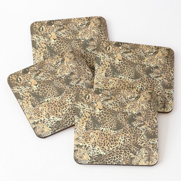 Item preview, Wild Leopard Collage – Exotic Golden Big Cat Pattern designed and sold by destelloacido.