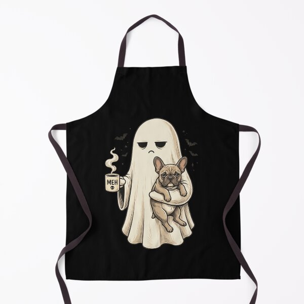 Item preview, Bored Ghost Holding Cute French Bulldog: MEH Coffee Mug Spooky Aesthetic designed and sold by DijaMar.