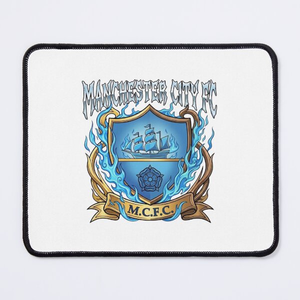 Item preview, Manchester City FC Blue Fire Shield Emblem designed and sold by annaarthk.
