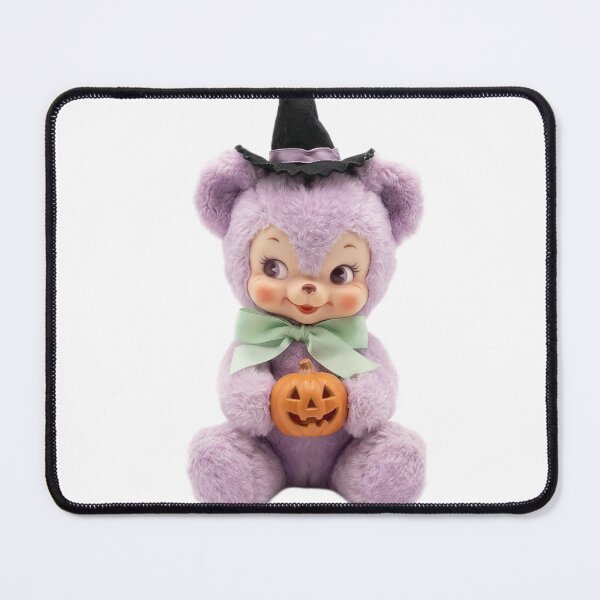 Item preview, Autumn Fall Kitsch Purple Bear Vintage Halloween designed and sold by knickeryknackry.