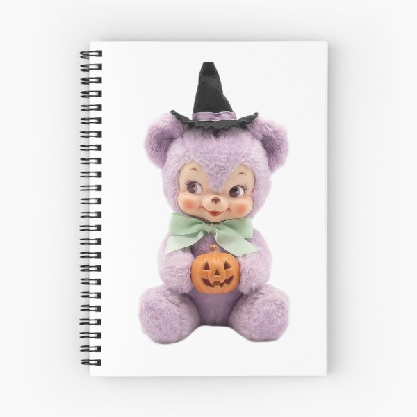Item preview, Autumn Fall Kitsch Purple Bear Vintage Halloween designed and sold by knickeryknackry.
