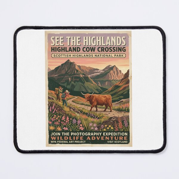 Item preview, Highland Cow Mountain Photographer designed and sold by PictoVibe.