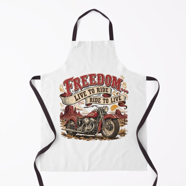 Item preview, Freedom – Live to Ride, Ride to Live Vintage Motorcycle designed and sold by Classic Chaos Creations.