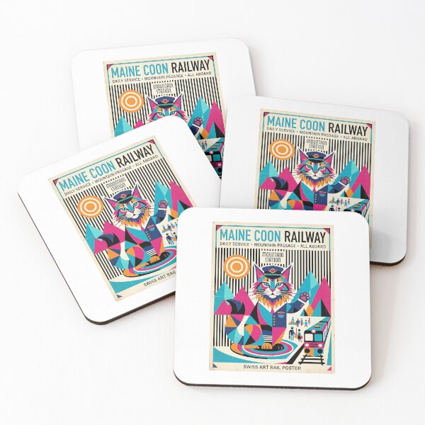 Item preview, Maine Coon Train Conductor designed and sold by PictoVibe.
