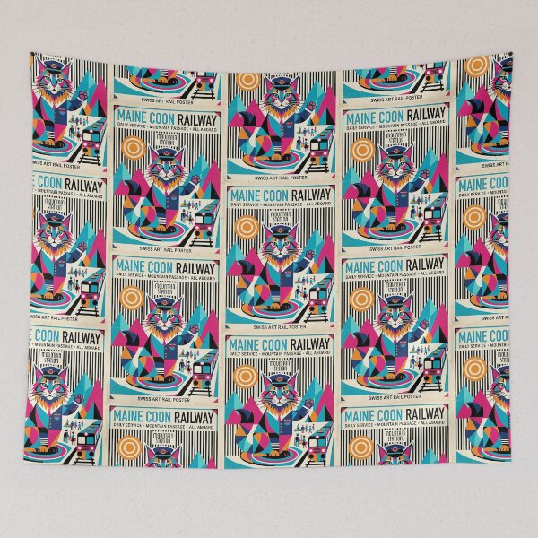Item preview, Maine Coon Train Conductor designed and sold by PictoVibe.