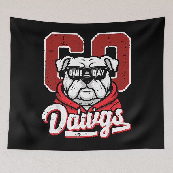 Item preview, Go Dawgs Game Day Bulldog Sunglasses Red Hoodie Georgia Football Sports Fan Apparel designed and sold by Sendowart.
