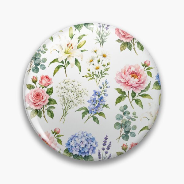 Item preview, Elegant Botanical Watercolor Floral Collection – Vintage Garden Flowers designed and sold by Lyannaadesign.