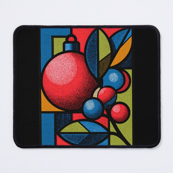 Item preview, Stained Glass Christmas Ornament with Winter Berries designed and sold by colorful-white.