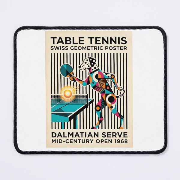 Item preview, Dalmatian Table Tennis Player designed and sold by PictoVibe.