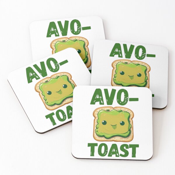Item preview, Avo-Toast Funny Avocado Pun Cute Kawaii Foodie Design designed and sold by Marie Gems.
