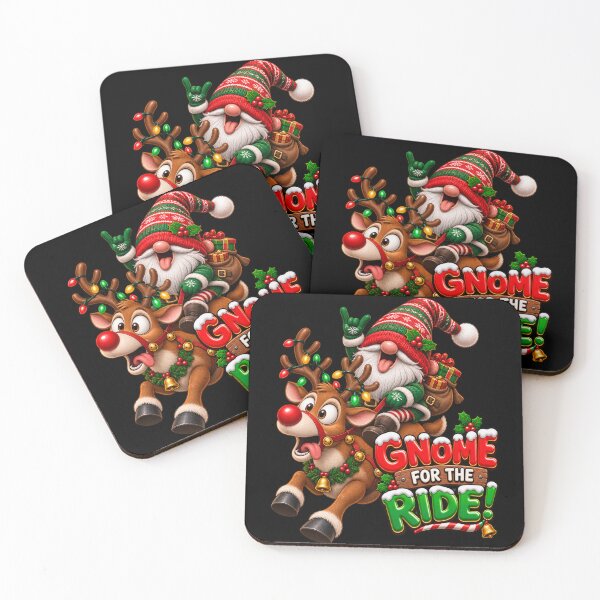Item preview, Funny Christmas Gnome Riding Reindeer Gnome For The Ride designed and sold by StaticEmpire.