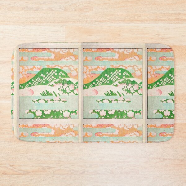 Item preview,  Vintage Pastel Japanese Woodblock Print Fuji & Sakura Pattern designed and sold by Kibatsu.