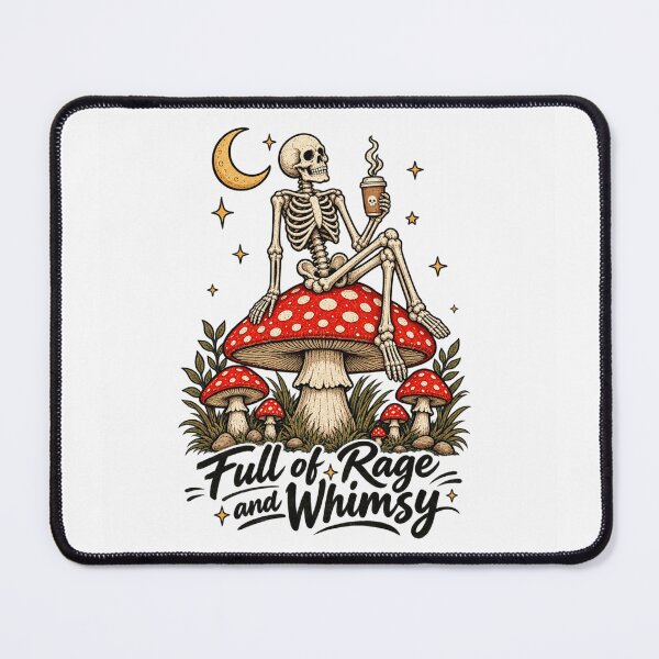 Item preview, Full of Rage and Whimsy Skeleton Mushroom Halloween  designed and sold by first-shirt ⭐ ⭐ ⭐ ⭐ ⭐.