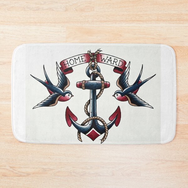 Item preview, Traditional Nautical Anchor and Swallow Tattoo designed and sold by Rahat3344.
