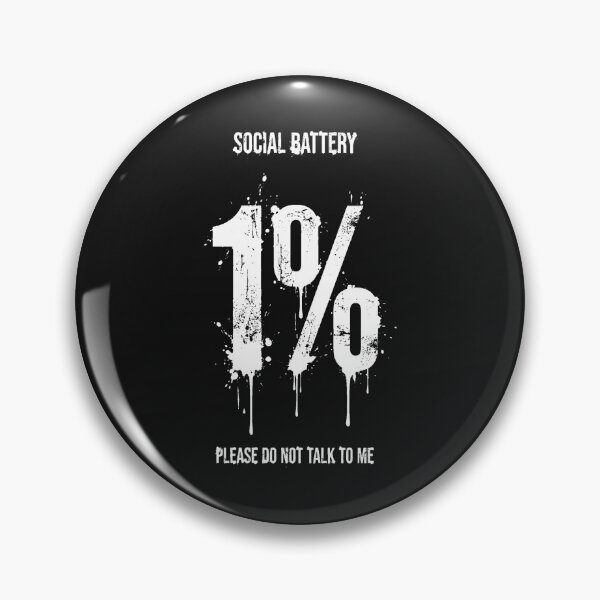 Item preview, Social Battery 1% - Introvert Funny White Ink Design for Dark Shirts designed and sold by RashitHibr.