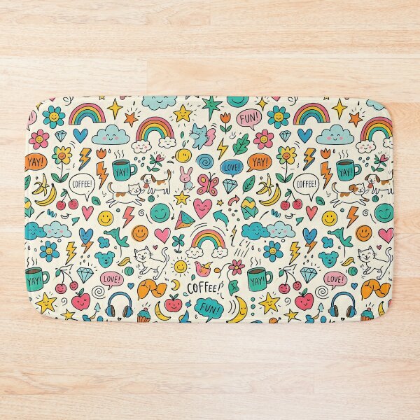 Item preview, Fun Cute Hand Drawn Doodle Seamless Pattern Collection designed and sold by ART ATTACK ZONE.