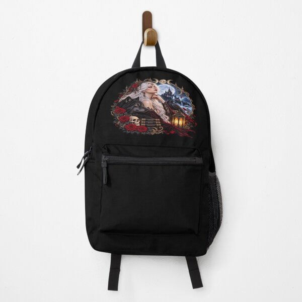Item preview, Gothic Queen and Black Wolf – Dark Fantasy Portrait designed and sold by TroviTutto.