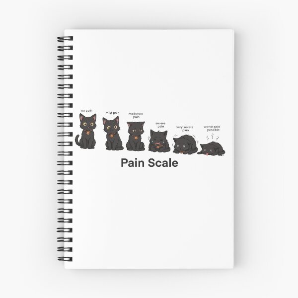 Item preview, Funny Pain Scale Halloween, Funny Black Cat designed and sold by gidel-sales.
