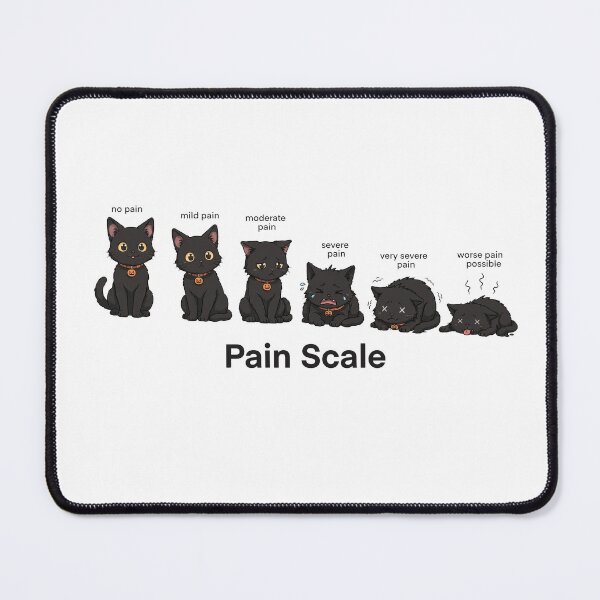 Item preview, Funny Pain Scale Halloween, Funny Black Cat designed and sold by gidel-sales.