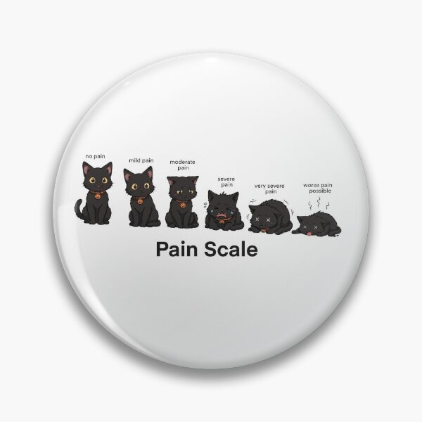 Item preview, Funny Pain Scale Halloween, Funny Black Cat designed and sold by gidel-sales.