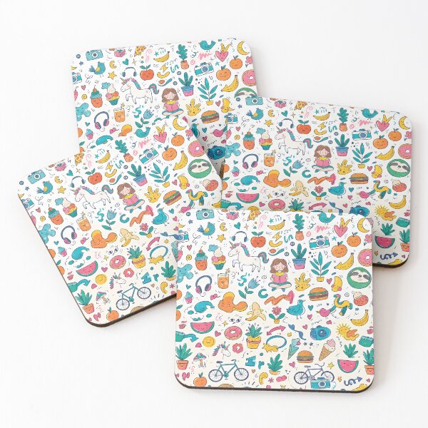 Item preview, Unicorn Cute Hand Drawn Doodle Seamless Pattern Collection designed and sold by ART ATTACK ZONE.