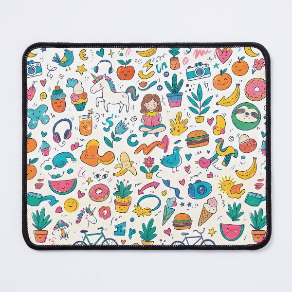 Item preview, Unicorn Cute Hand Drawn Doodle Seamless Pattern Collection designed and sold by ART ATTACK ZONE.