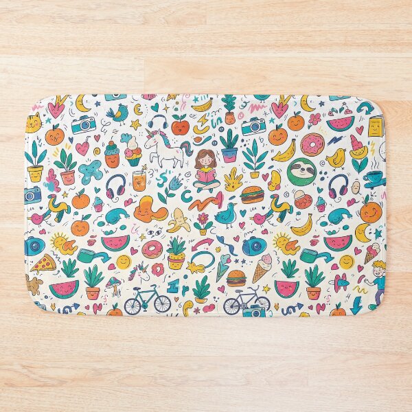 Item preview, Unicorn Cute Hand Drawn Doodle Seamless Pattern Collection designed and sold by ART ATTACK ZONE.
